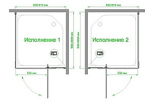 Душевой уголок Royal Bath HPVD RB9100HPVD-T-BL 100х90 прозрачное стекло/черный профиль купить в интернет-магазине Sanbest
