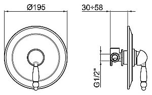 Смеситель для душа Webert Dorian DO880101065 купить в интернет-магазине сантехники Sanbest