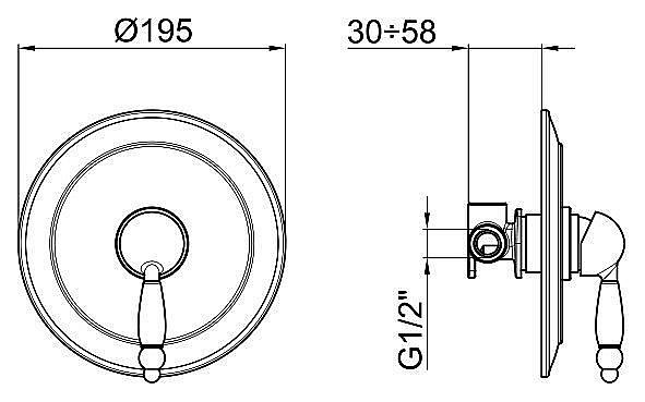 Смеситель для душа Webert Dorian DO880101065 купить в интернет-магазине сантехники Sanbest