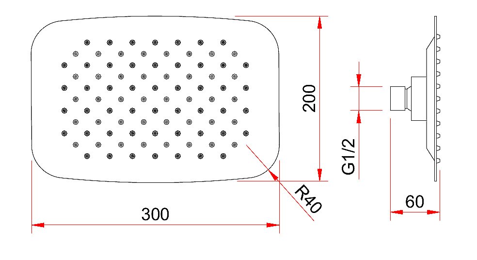 Верхний душ Berges VENTAS 74005 хром купить в интернет-магазине сантехники Sanbest