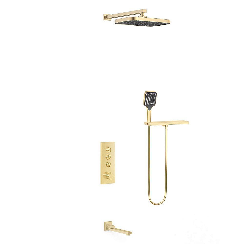Душевая система Vincea VSFW-431T1RBG брашированное золото купить в интернет-магазине сантехники Sanbest