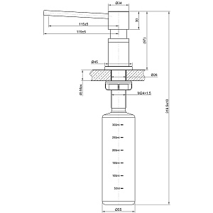 Диспенсер Lemark Expert LM8203GMN графит купить в интернет-магазине сантехники Sanbest