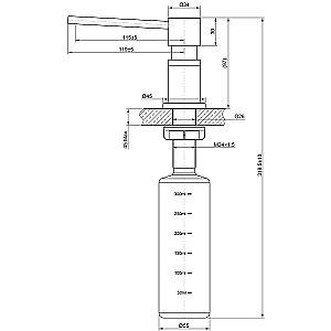 Диспенсер Lemark Expert LM8203GMN графит купить в интернет-магазине сантехники Sanbest