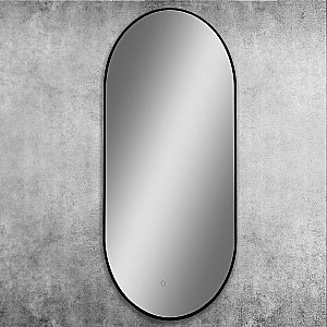 Зеркало Art&Max TORINO AM-Tor-500-900-DS-F-Nero в ванную от интернет-магазине сантехники Sanbest