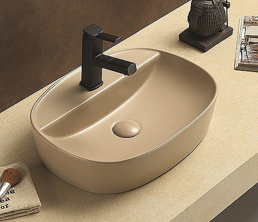 Раковина накладная CeramaLux NC 50,5 78239XMC-1 капучино купить в интернет-магазине Sanbest