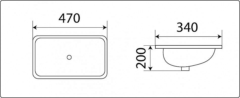 Раковина Ceramalux N 47 540N белая купить в интернет-магазине Sanbest