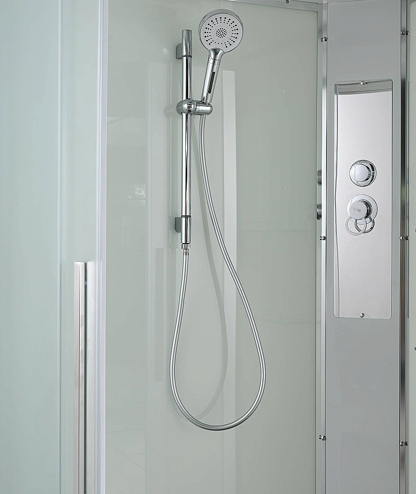 Душевая кабина AvaCan EM3912RN без крыши, арома-лейка, стекло матовое/профиль хром, правосторонняя купить в интернет-магазине Sanbest