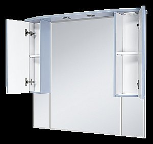 Зеркало со шкафом Misty Терра 110 П-Тер02110-0501 серый в ванную от интернет-магазине сантехники Sanbest