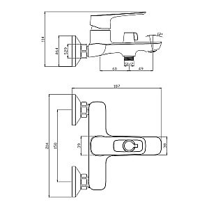Смеситель для ванны Olive's Artis 06201AT купить в интернет-магазине сантехники Sanbest