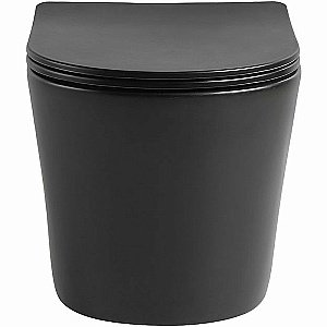 Унитаз Vincea Piatti VT1-11SMB безободковый, с крышкой микролифт, черный матовый купить в интернет-магазине Sanbest