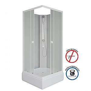 Душевая кабина Niagara Promo 80х80 P80/26Q/MT/BK стекло матовое/профиль белый купить в интернет-магазине Sanbest