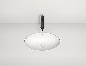 Раковина врезная снизу столешницы Salini MAREA 12 1101209M 54,5 из искусственного камня S-Stone, белая матовая купить в интернет-магазине Sanbest