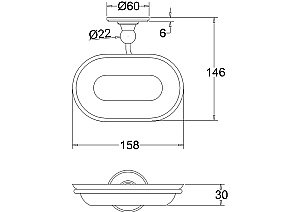 Мыльница Burlington A1 CHR хром купить в интернет-магазине сантехники Sanbest