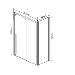 Душевой уголок Vincea Lugano VSR-1L9012CLGM-1 120x90 стекло прозрачное/профиль вороненая сталь купить в интернет-магазине Sanbest