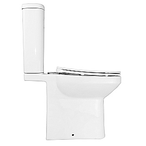 Унитаз напольный Azario Wandy AZ-56D белый, безободковый, с бачком, с крышкой микролифт купить в интернет-магазине Sanbest