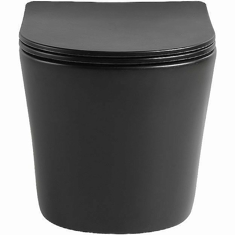 Унитаз Vincea Piatti VT1-11SMB безободковый, с крышкой микролифт, черный матовый купить в интернет-магазине Sanbest