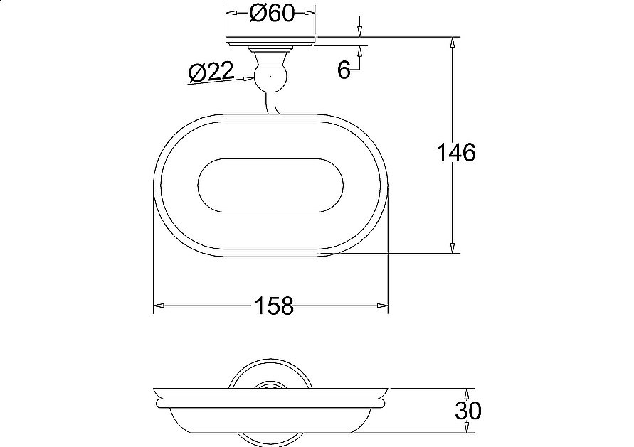 Мыльница Burlington A1 CHR хром купить в интернет-магазине сантехники Sanbest