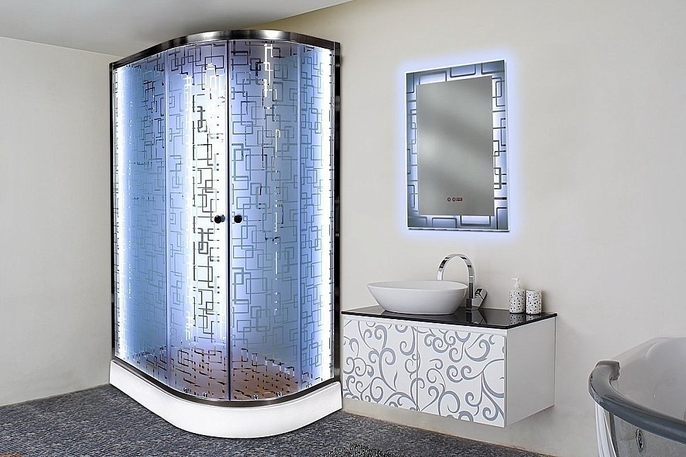 Душевая кабина DTO ЕМ4512 N LED с гидромассажем 120х80 купить в интернет-магазине Sanbest