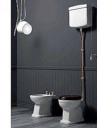 Унитаз SIMAS Londra LO911 с высоким бачком, белый/золото купить в интернет-магазине Sanbest