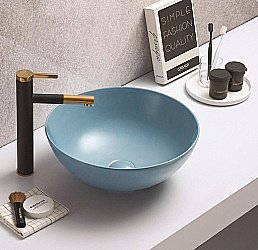 Раковина накладная CeramaLux NC 41,5 104MHL-4 голубая купить в интернет-магазине Sanbest