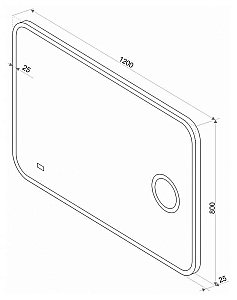 Зеркало Misty Стайл B 135 120x80 с часами в ванную от интернет-магазине сантехники Sanbest
