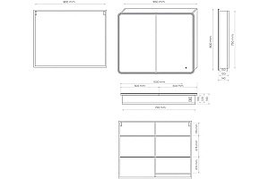 Зеркальный шкаф ART&MAX VERONA 90 AM-Ver-900-800-2D-DS-F купить в интернет-магазине сантехники Sanbest