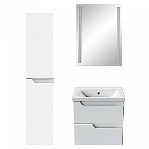 Тумба с раковиной Orange TOPLINE-Milano TP-M65-02+RA белая для ванной в интернет-магазине Sanbest