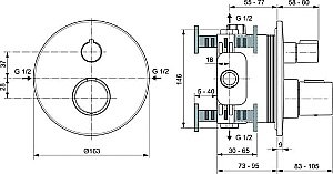 Смеситель для душа Ideal Standard CERATHERM T100 A5813XG купить в интернет-магазине сантехники Sanbest