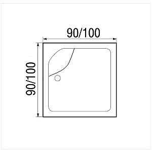 Душевой уголок River MORAVA XL 100/41 MT стекло матовое/профиль хром купить в интернет-магазине Sanbest