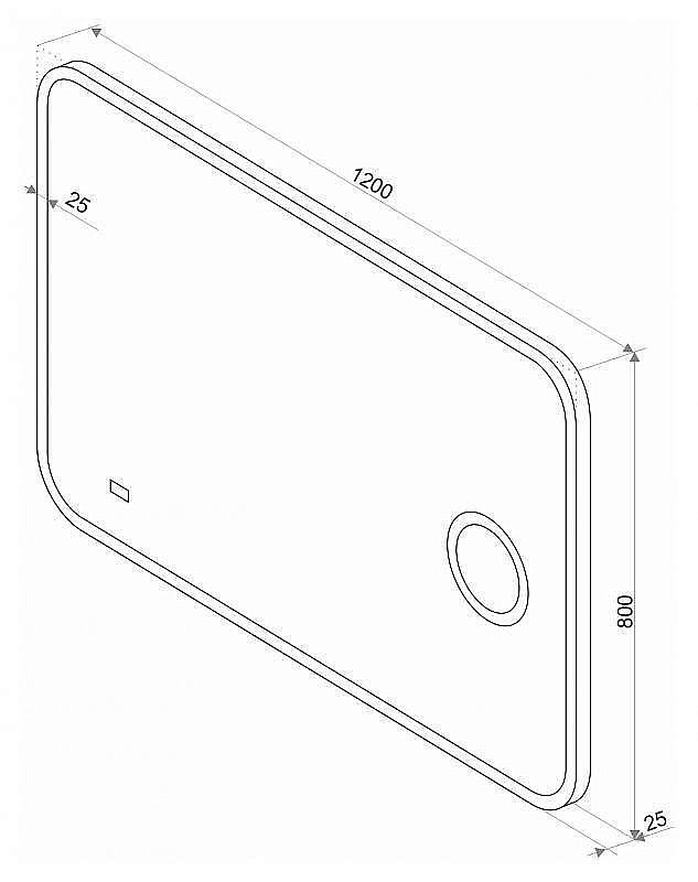 Зеркало Misty Стайл B 135 120x80 с часами в ванную от интернет-магазине сантехники Sanbest