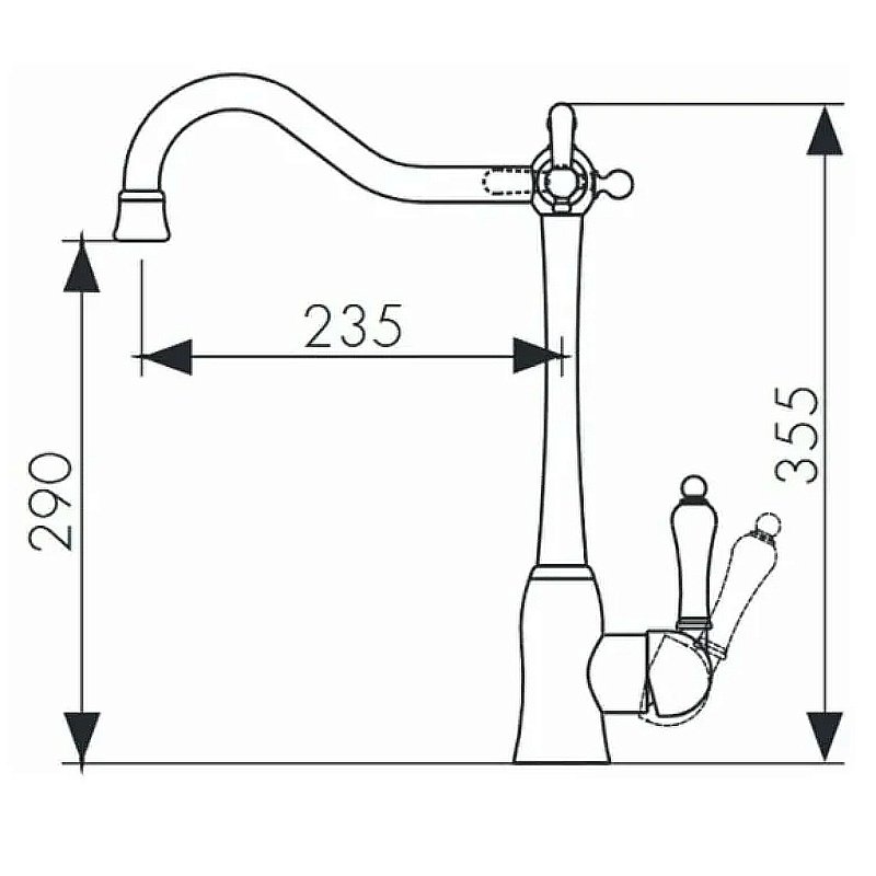 Смеситель для кухни Kaiser Vincent 31944-1 купить в интернет-магазине сантехники Sanbest