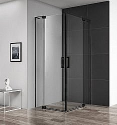 Душевой уголок Cezares Slider 95х95 SLIDER-A-2-90/100-C-NERO стекло прозрачное/профиль черный матовый купить в интернет-магазине Sanbest