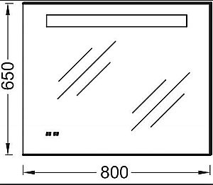 Зеркало с подсветкой Jacob Delafon EB1160-NF 80 в ванную от интернет-магазине сантехники Sanbest