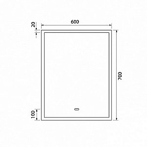 Зеркало Iddis Slide 60 SLI6000i98 черное в ванную от интернет-магазине сантехники Sanbest