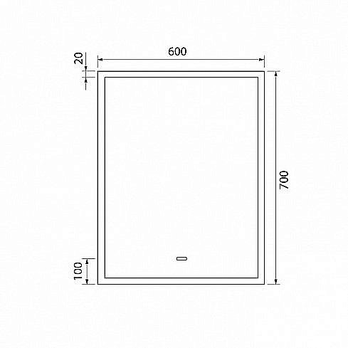 Зеркало Iddis Slide 60 SLI6000i98 черное в ванную от интернет-магазине сантехники Sanbest