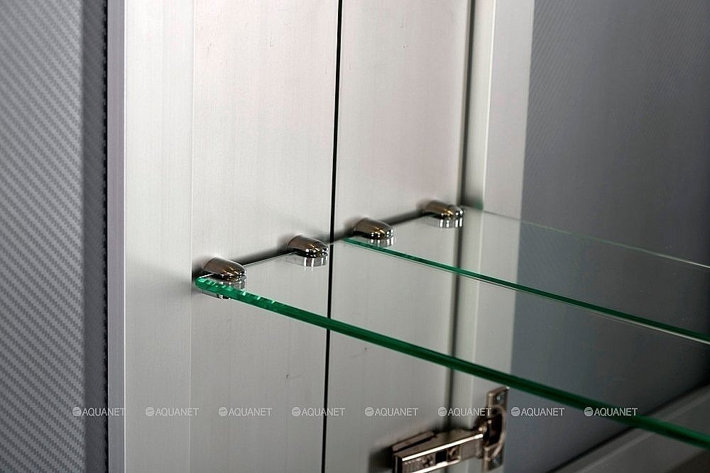 Зеркальный шкаф De Aqua Алюминиум 261750 60 серебро купить в интернет-магазине сантехники Sanbest