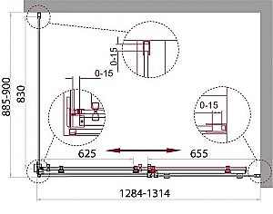 Душевой уголок BelBagno ACQUA AH-1 130x90 прозрачный/черный купить в интернет-магазине Sanbest