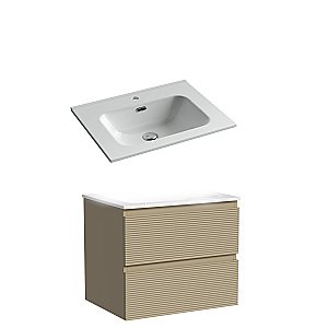 Тумба с раковиной Sancos FOLK FL60CP/CN7001 60 капучино для ванной в интернет-магазине Sanbest