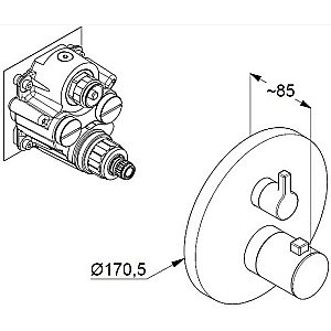 Смеситель для душа Kludi Nova Fonte 208353915 черный купить в интернет-магазине сантехники Sanbest