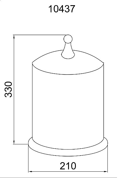 Мусорное ведро Boheme Brillante 10437 купить в интернет-магазине сантехники Sanbest