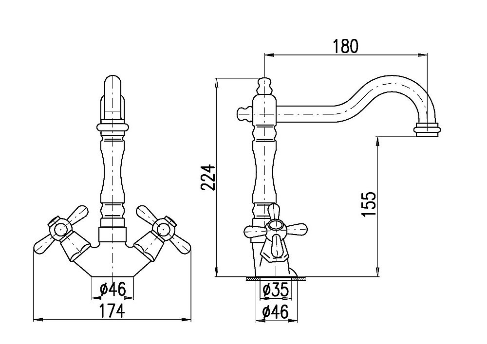 Смеситель для кухни Rav-Slezak MORAVA MK520.5/8 купить в интернет-магазине сантехники Sanbest