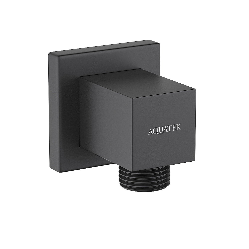 Подключение для шланга Aquatek AQ2458MB черный матовый купить в интернет-магазине сантехники Sanbest