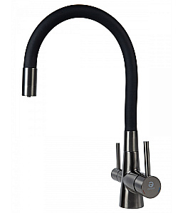 Смеситель для кухни Agger Elegant A3230355 оружейная сталь матовая купить в интернет-магазине сантехники Sanbest