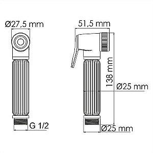 Гигиенический душ WasserKRAFT A139 купить в интернет-магазине сантехники Sanbest