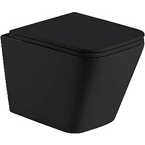 Унитаз с инсталляцией BAMBERG 460+GELBACH 043 MT-BL+BAMBERG CR черный матовый/кнопка хром, безободковый, с крышкой микролифт, слив торнадо купить в интернет-магазине Sanbest