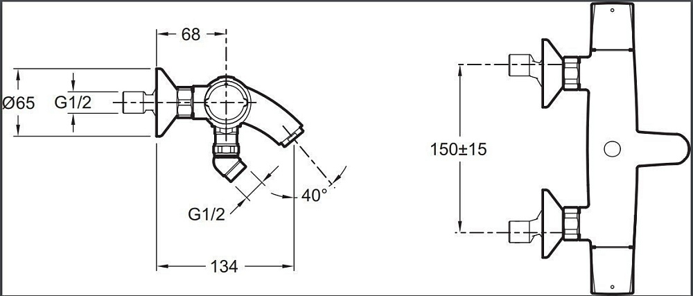 Смеситель для ванны Jacob Delafon ELEVATION E18874-CP купить в интернет-магазине сантехники Sanbest