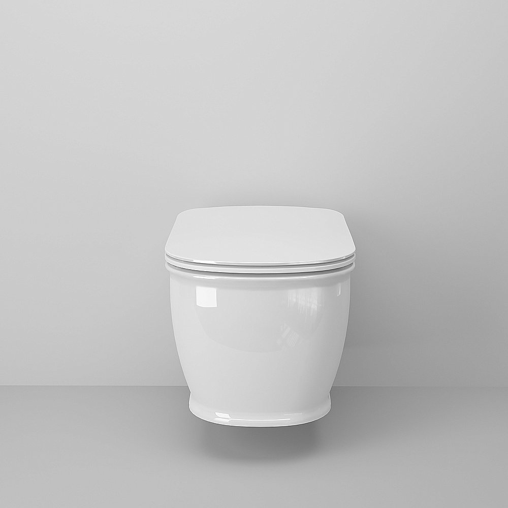 Унитаз подвесной Ambassador Royal 263K19002RS безободковый, с крышкой микролифт, белый купить в интернет-магазине Sanbest