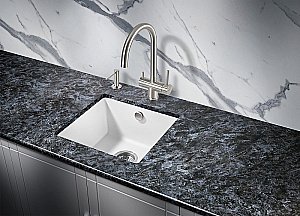 Мойка кухонная Milacio Leon 45 Cuarzo MC.77092 белая купить в интернет-магазине сантехники Sanbest