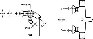 Смеситель для ванны Jacob Delafon ELEVATION E18874-CP купить в интернет-магазине сантехники Sanbest