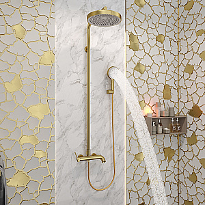 Душевая система Elghansa RADIANT XQ 2347281-2R-MattGold матовое золото купить в интернет-магазине сантехники Sanbest